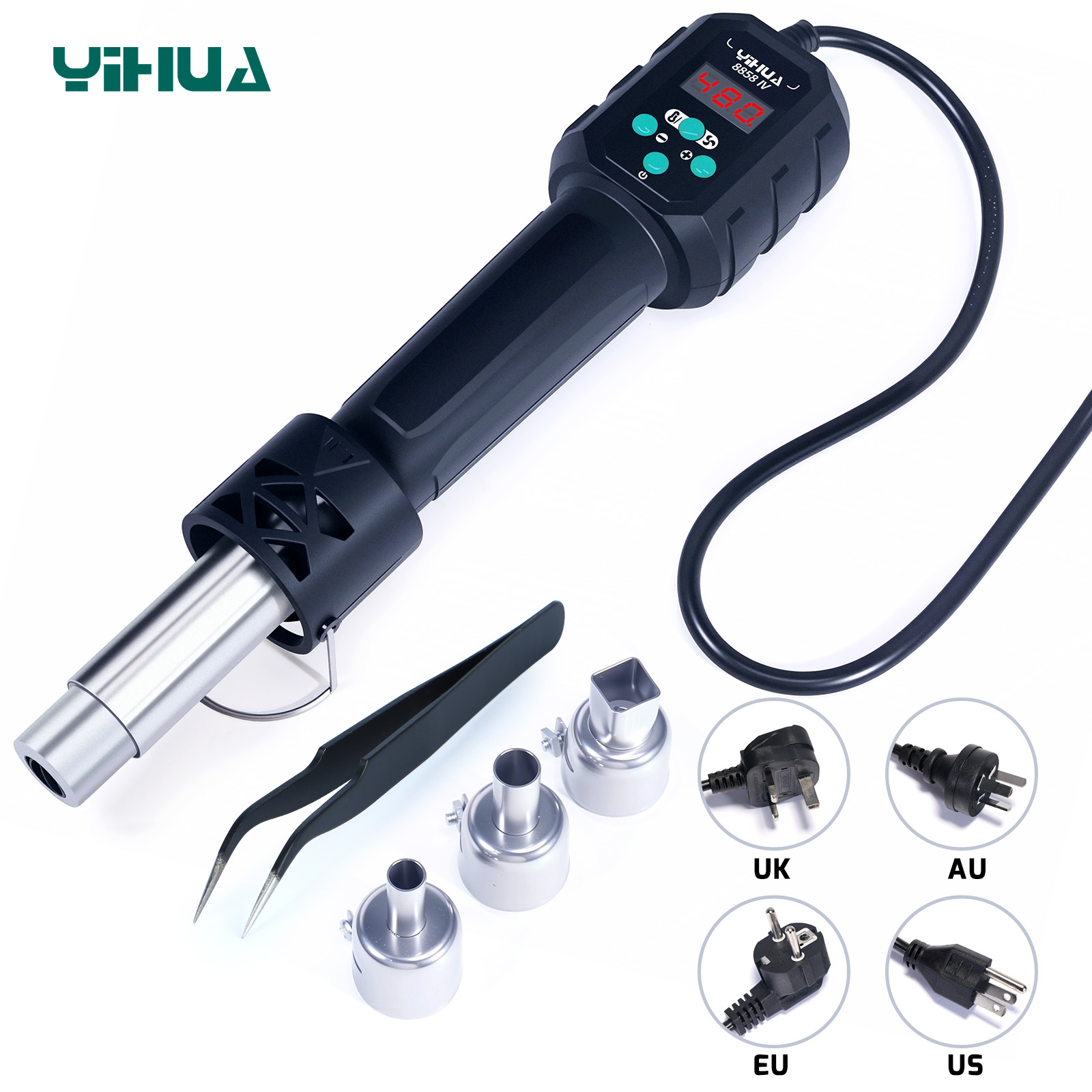 Hot Air Station 858 - YIHUA Pistola ad Aria Calda Temperatura