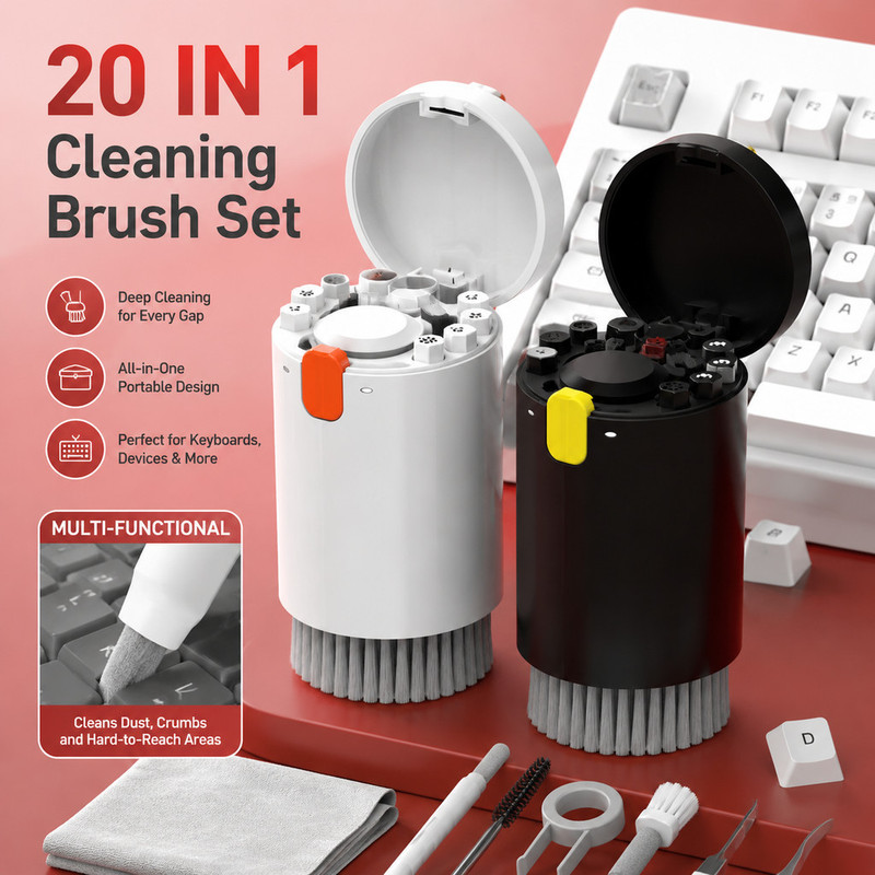 Electronics Repair And Maintenance - Kit di Pulizia per Tastiera 20-in-1